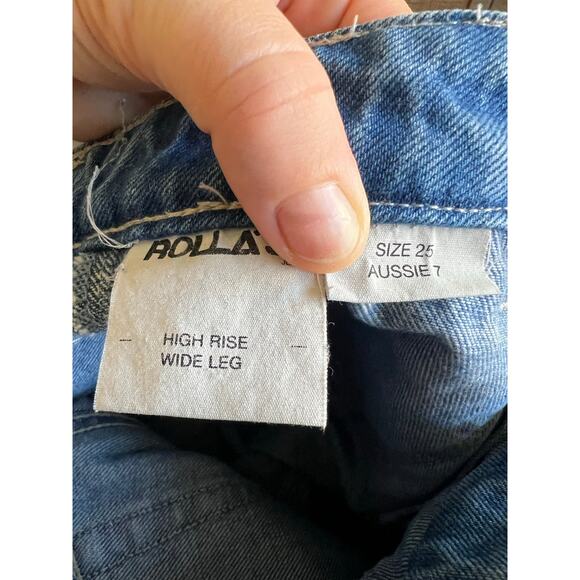 Rolla’s Sailor High Rise Wide Leg Jeans in Medium Wash Size 25 - Picture 6 of 6